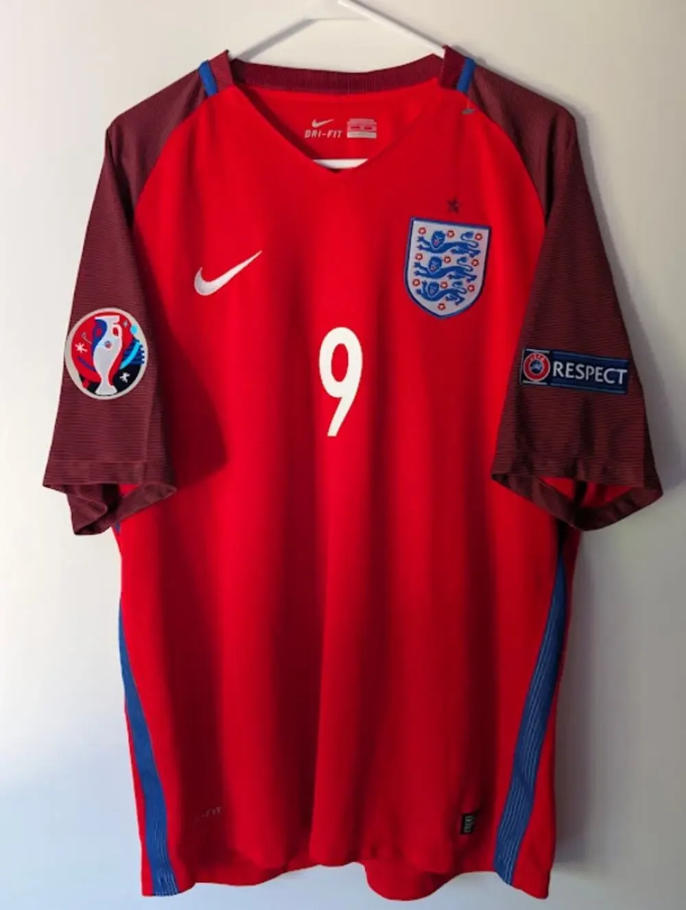 England Harry Kane Euro 2016 Jersey XL